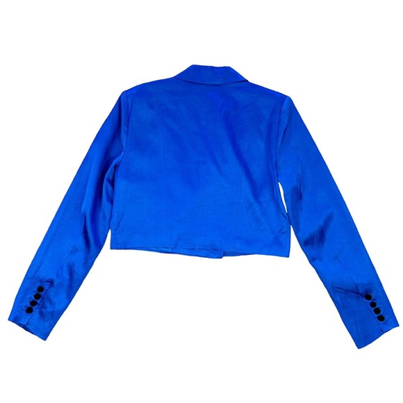 Mare Mare x Anthropologie Blazer Top & Mini Skirt Set Cobalt Blue size L NWT - Picture 10 of 13